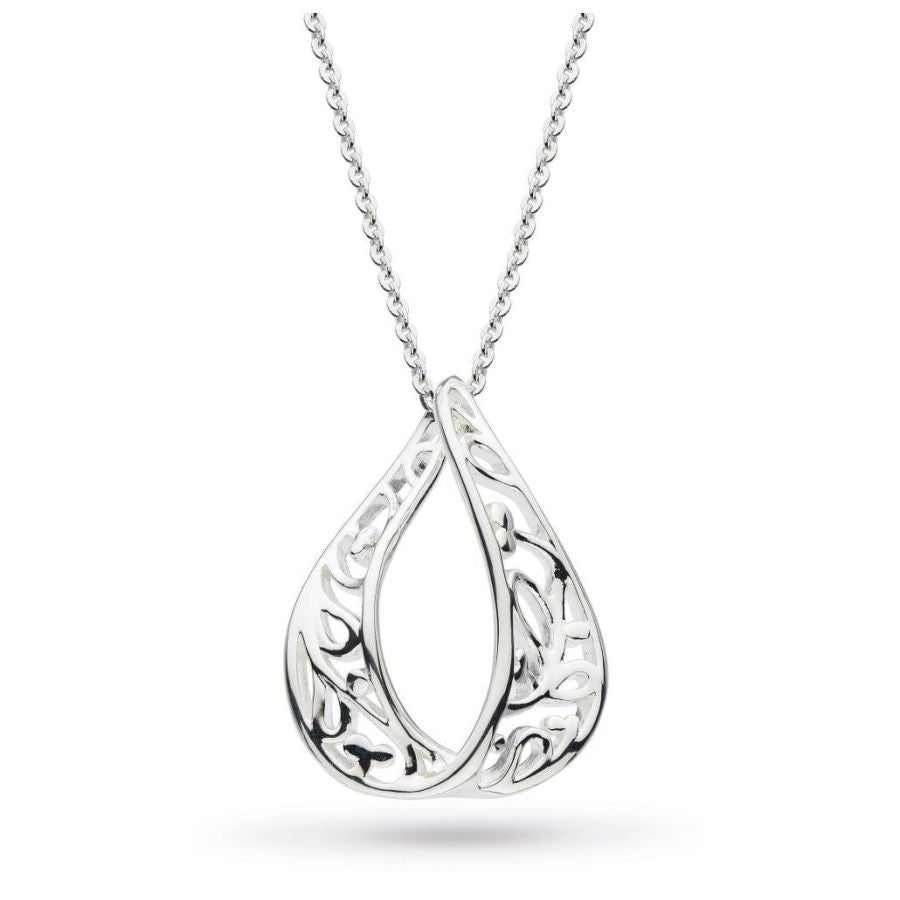 Kit Heath-Silver Blossom Flourish Loupe Necklace-Dipples Jewellers