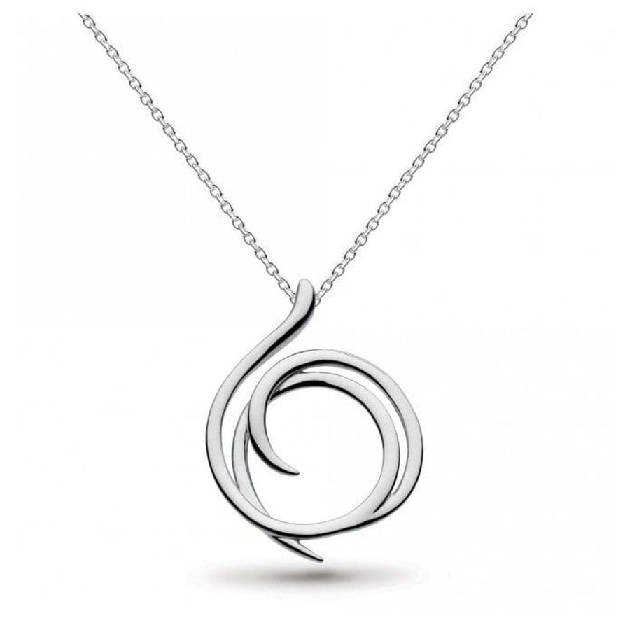 Kit Heath-Silver Enwtine Helix Wrap Necklace-Dipples Jewellers
