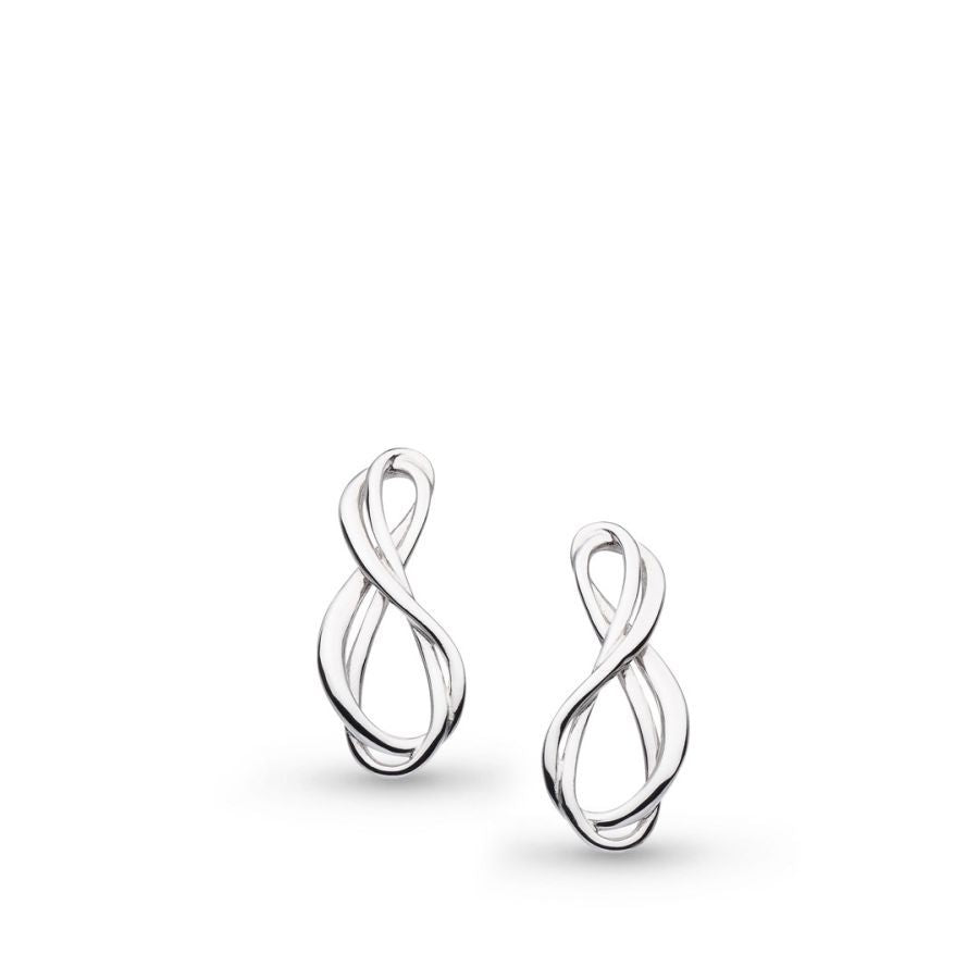 Kit Heath-Silver Infinity Stud Earrings-Dipples Jewellers