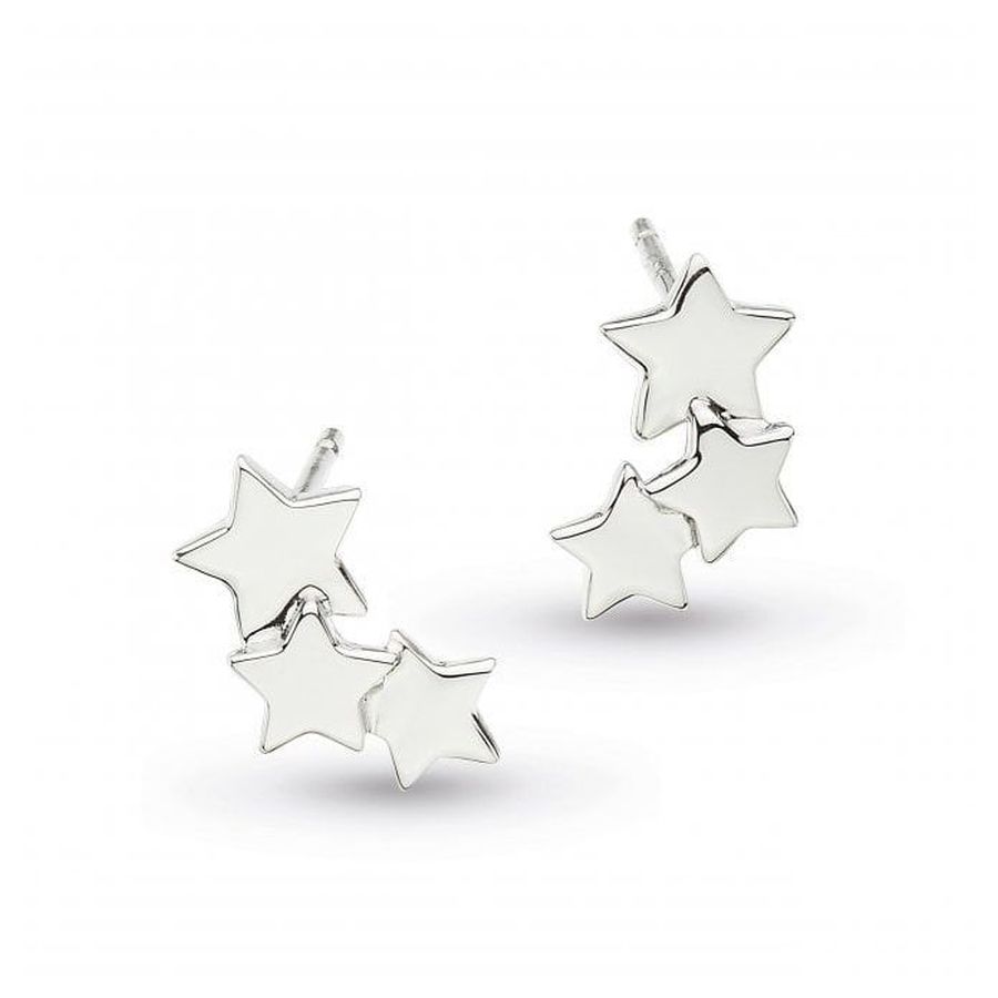 Kit Heath-Silver Stargazer Galaxy Stud Earrings-Dipples Jewellers