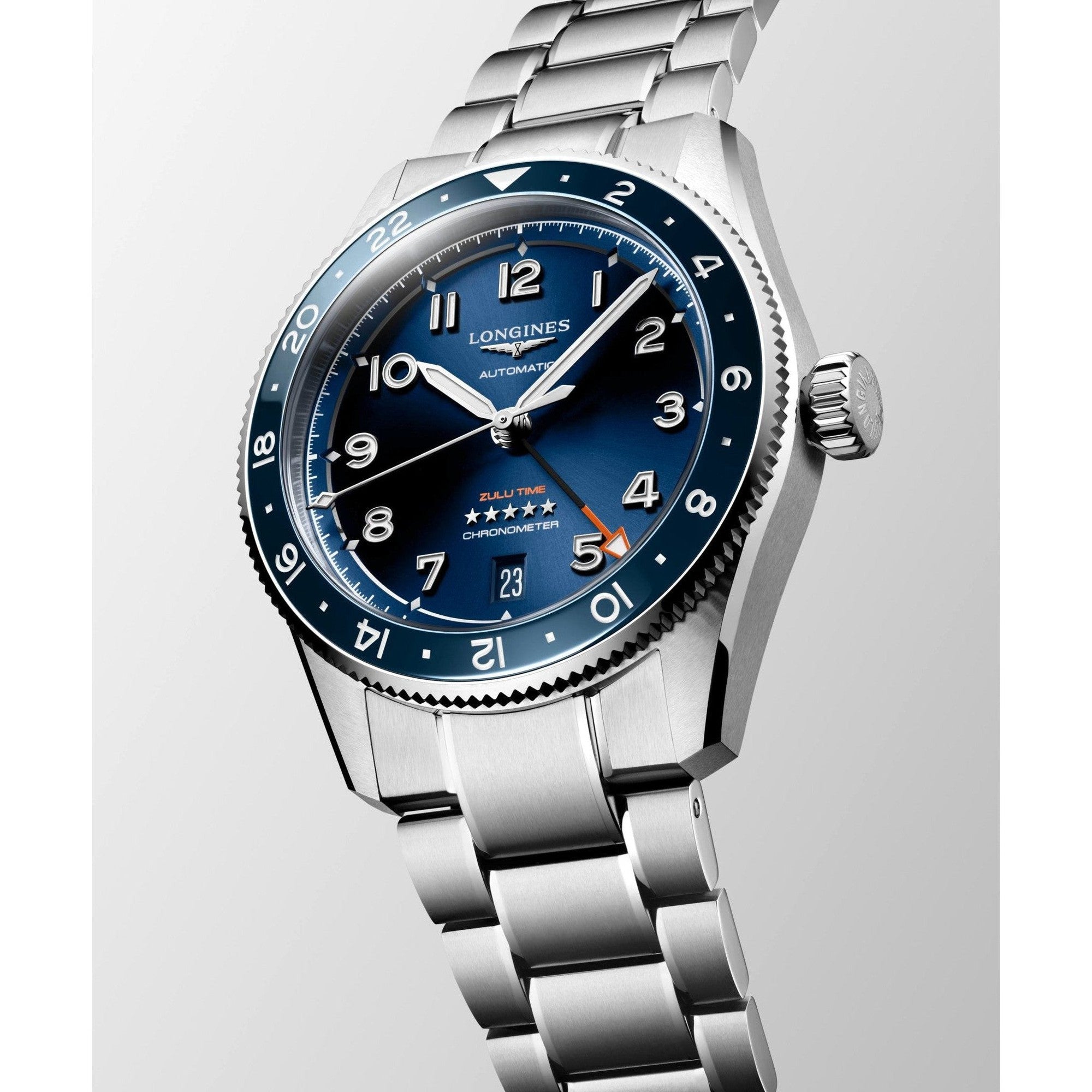 Longines-Spirit Zulu Time GMT-Dipples Jewellers