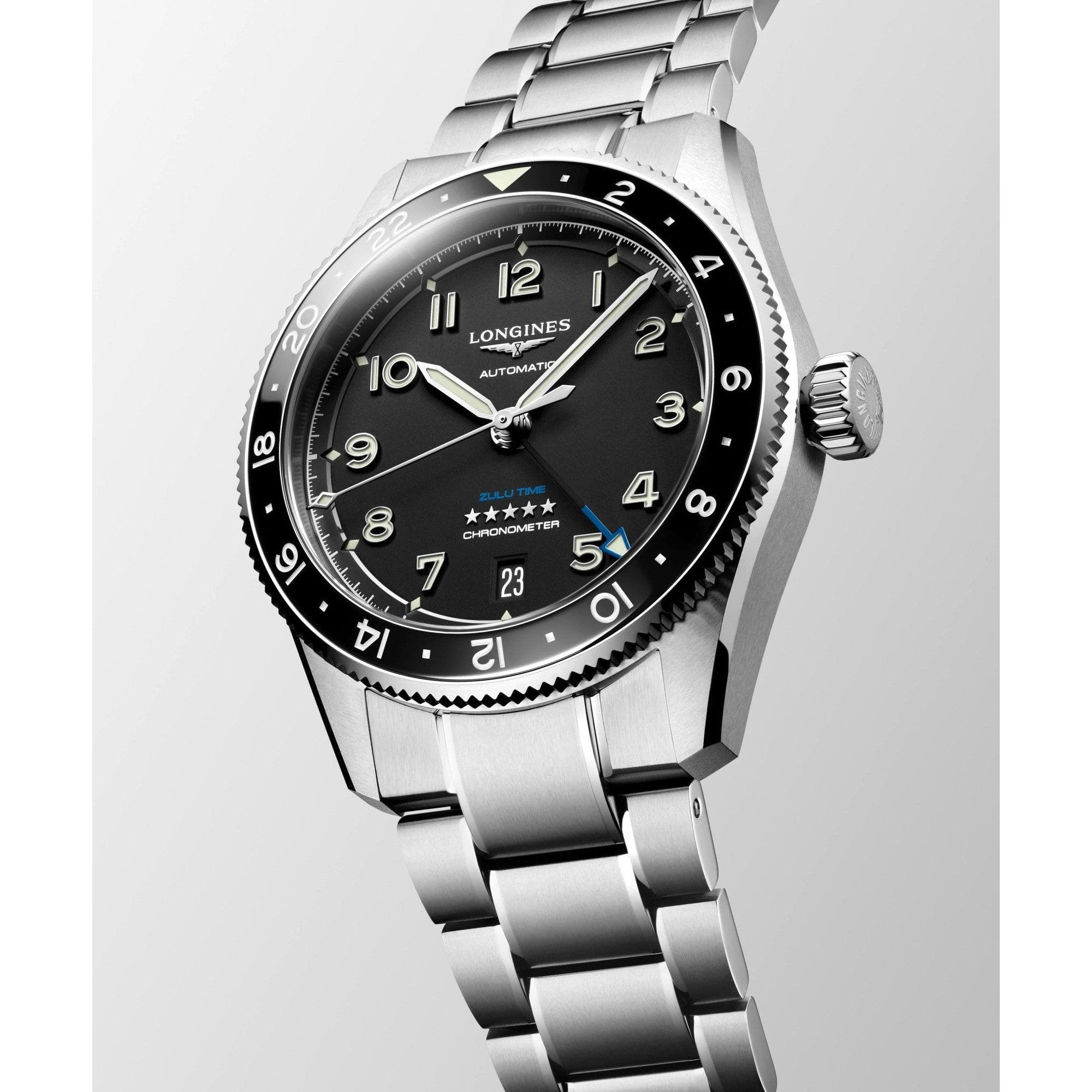 Longines-Spirit Zulu Time GMT-Dipples Jewellers