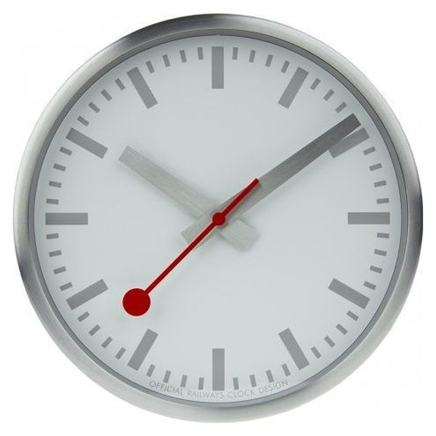 Mondaine-Aluminium Swiss Railways Wall Clock-Dipples Jewellers