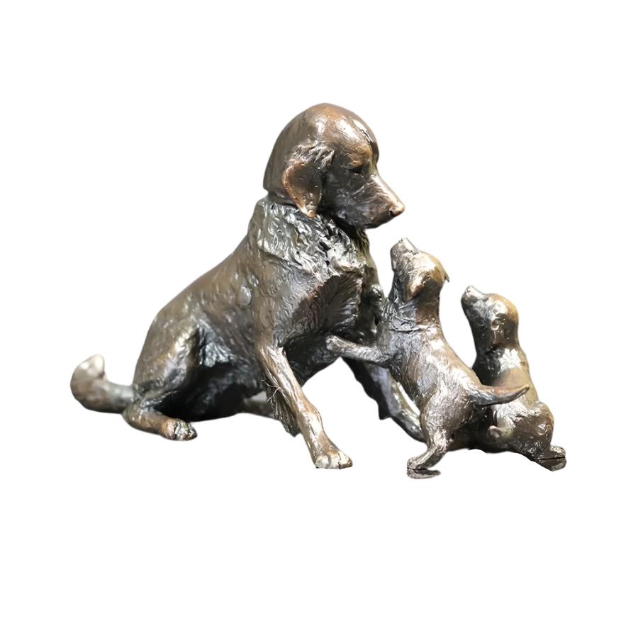 Richard Cooper-Retriever With Puppies-Dipples Jewellers
