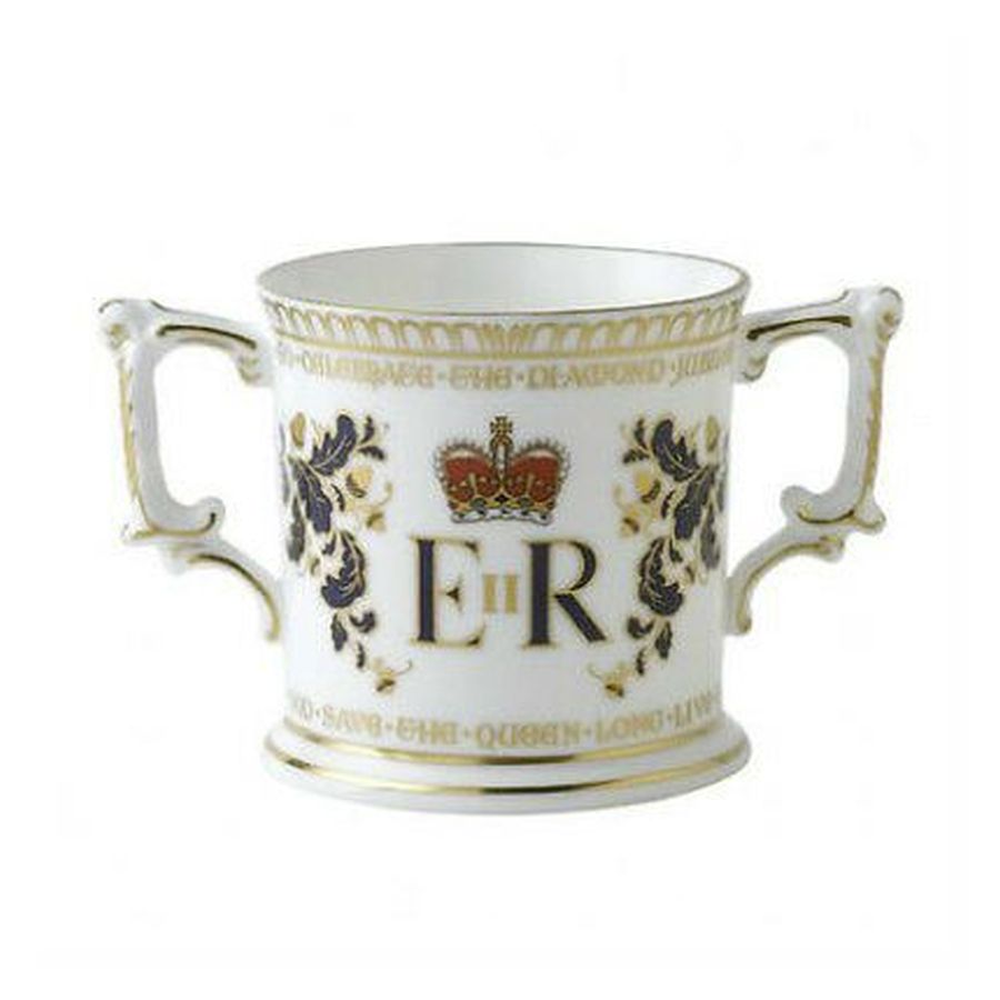 Royal Crown Derby-Royal Crown Derby Queen's Diamond Jubilee Loving Cup-Dipples Jewellers