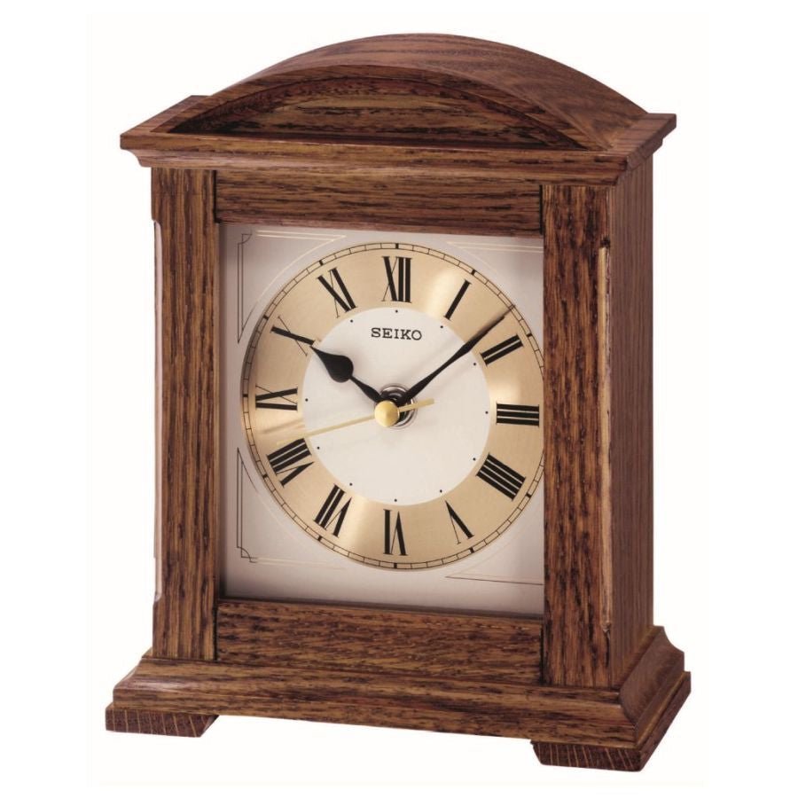 Seiko-Wooden Arch Top Mantle Clock-Dipples Jewellers
