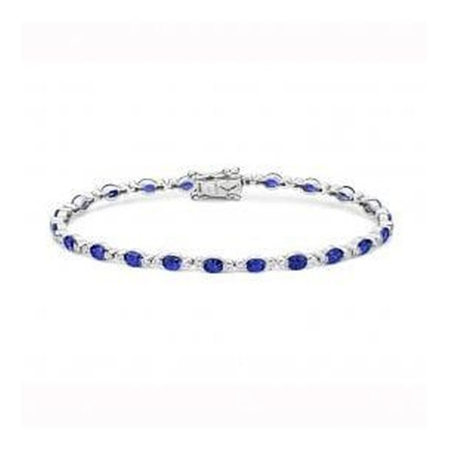 Tivon-18ct white gold stunning Tanzanite & Diamond bracelet-Dipples Jewellers