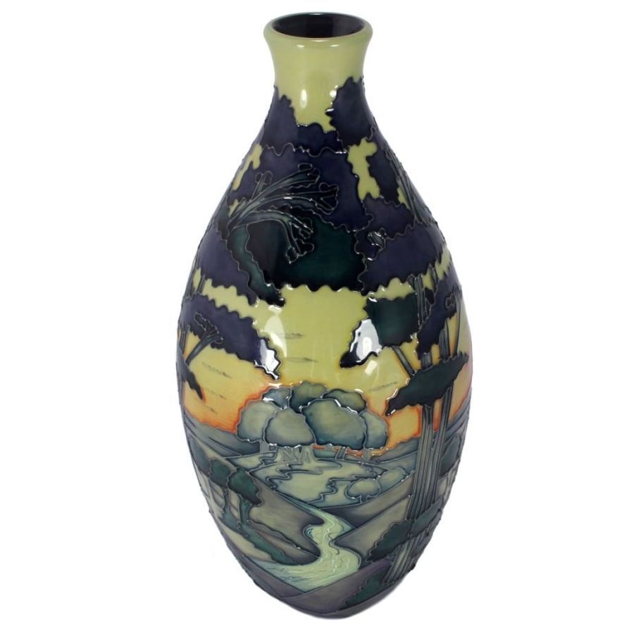 W Moorcroft-Copse At Eventide Vase-Dipples Jewellers