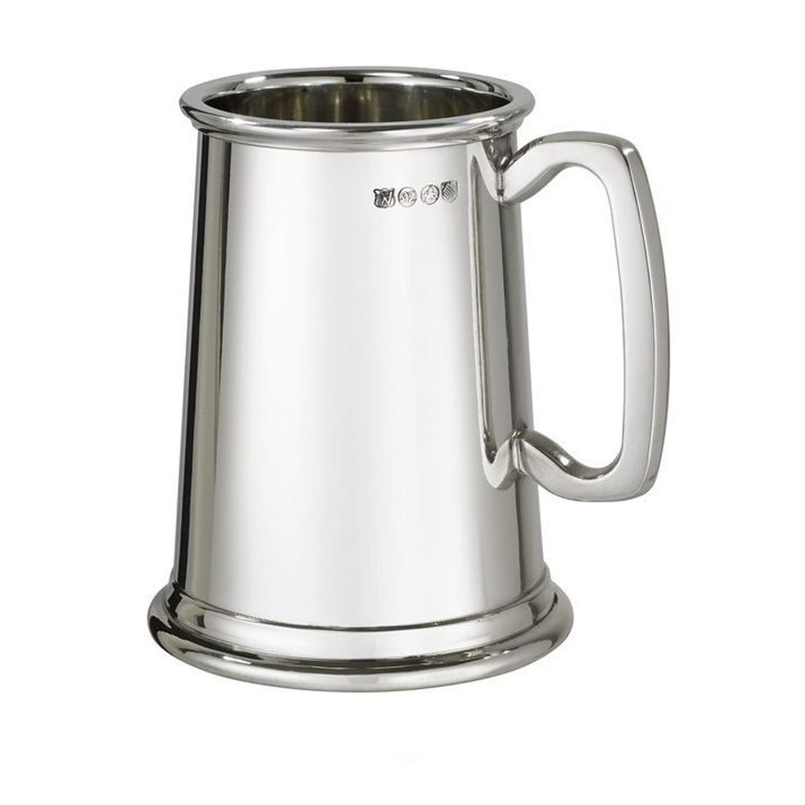Wentworth-Pewter 1-Pint Plain Norfolk Tankard-Dipples Jewellers