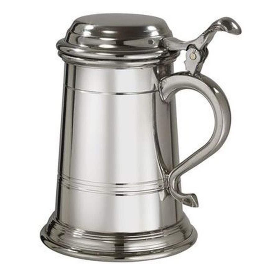 Wentworth-Pewter Balmoral 1-Pint Tankard with Lid-Dipples Jewellers