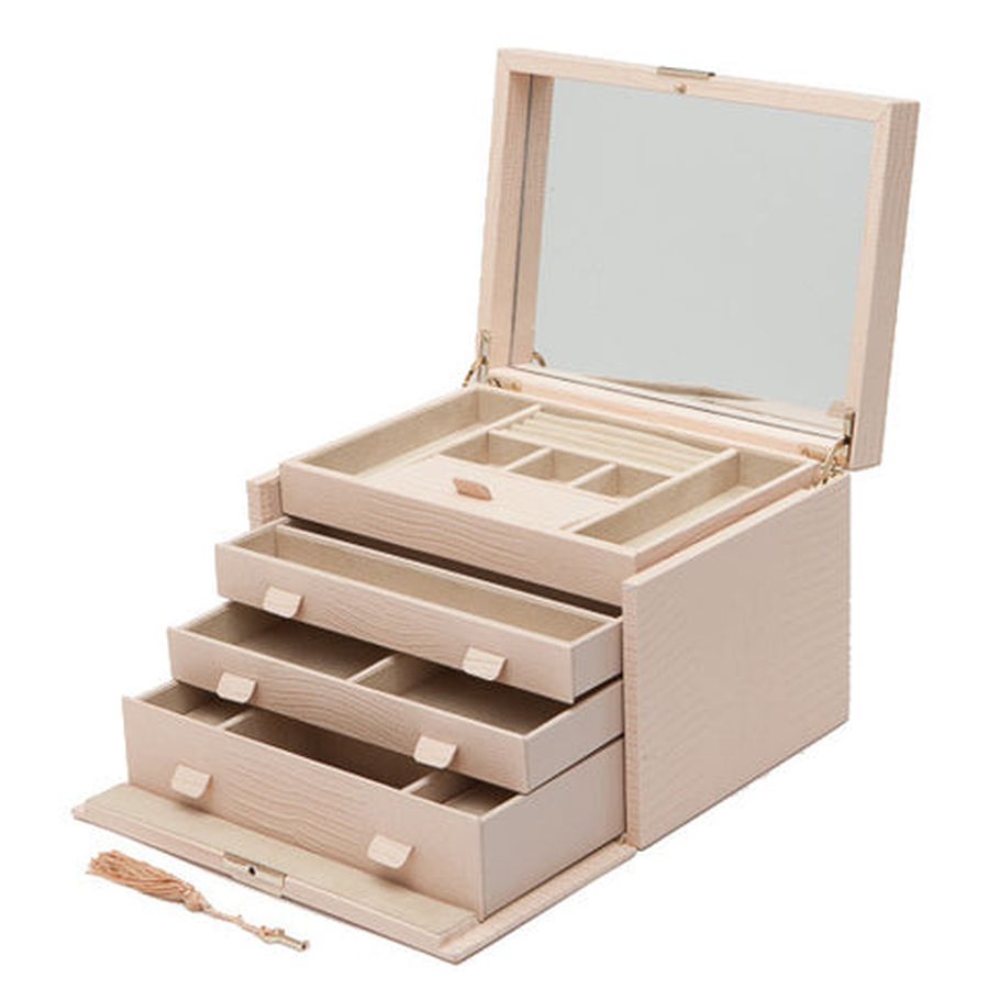 Wolf Designs Ltd-Palermo Blush Large Jewellery Box-Dipples Jewellers
