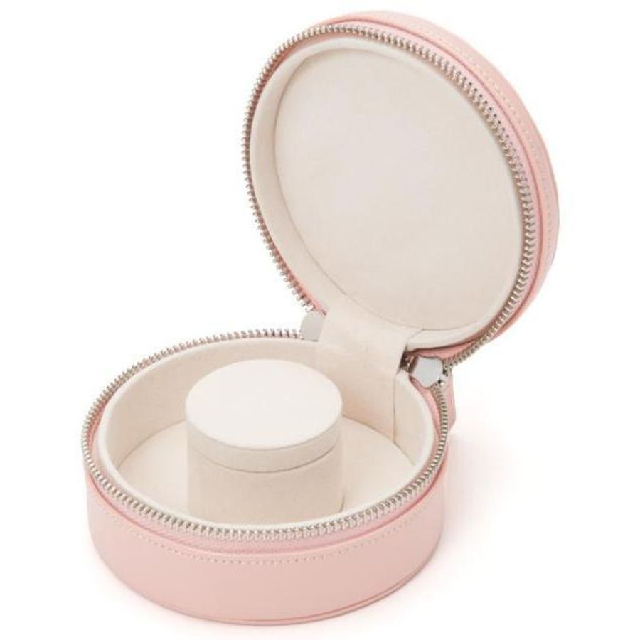 Wolf Designs Ltd-Sophia Rose Quartz Round Zip Case-Dipples Jewellers
