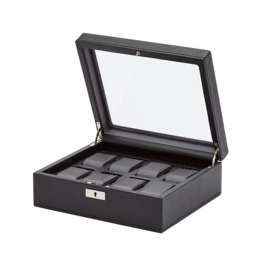 Wolf Designs Ltd-Viceroy 8pc Watch Box - Black-Dipples Jewellers