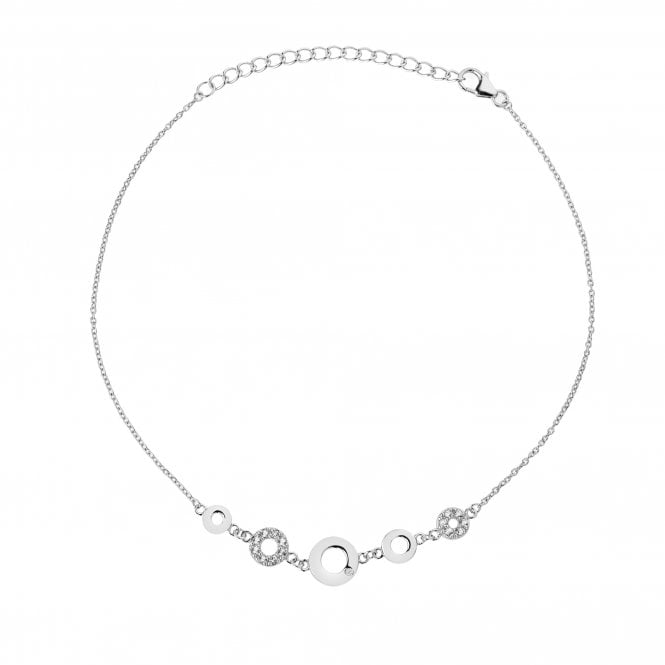 Sterling Silver White Topaz Balance Bracelet