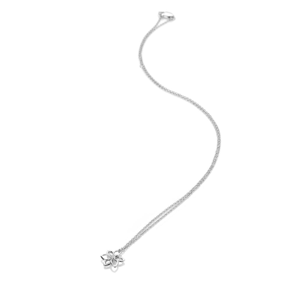 HD Silver Amulets Flower Pendant + 16'-18' ext chain