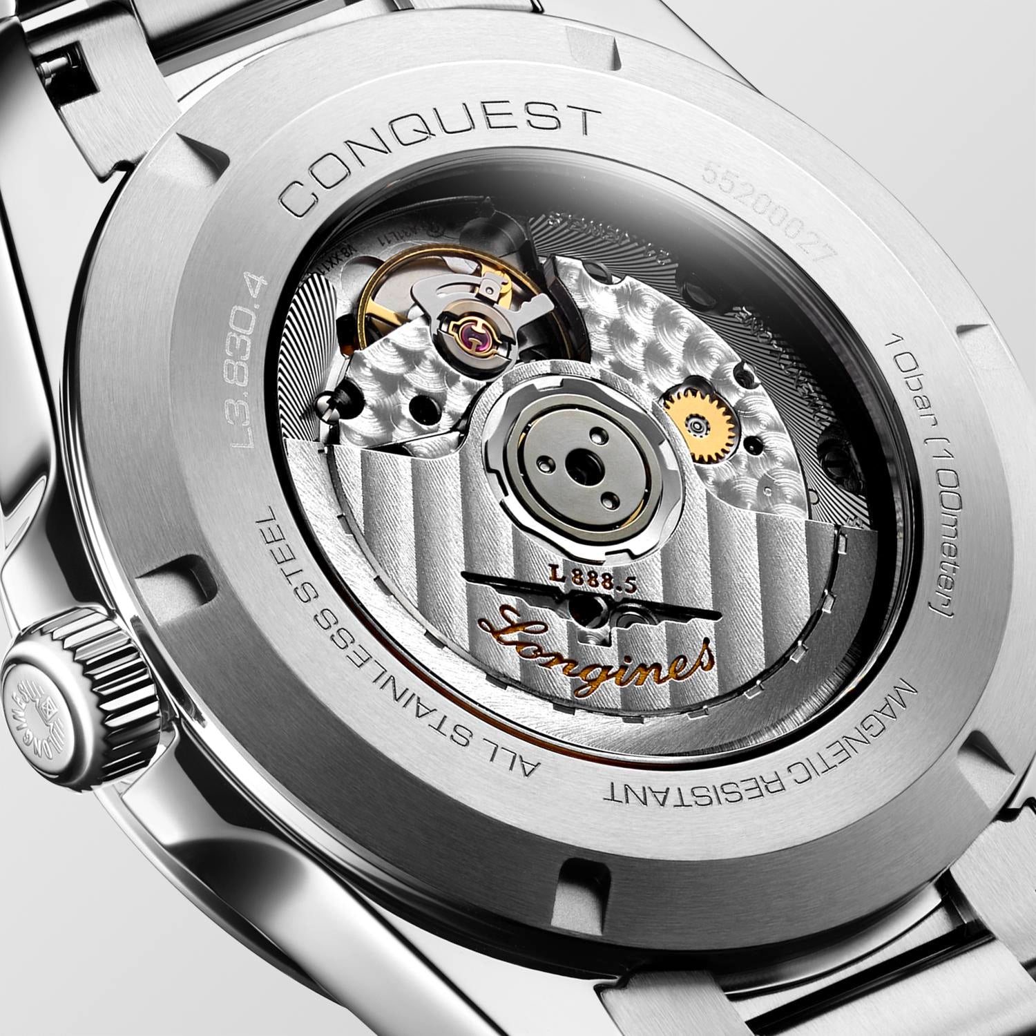 Conquest ss blu dial dte blt auto wtch
