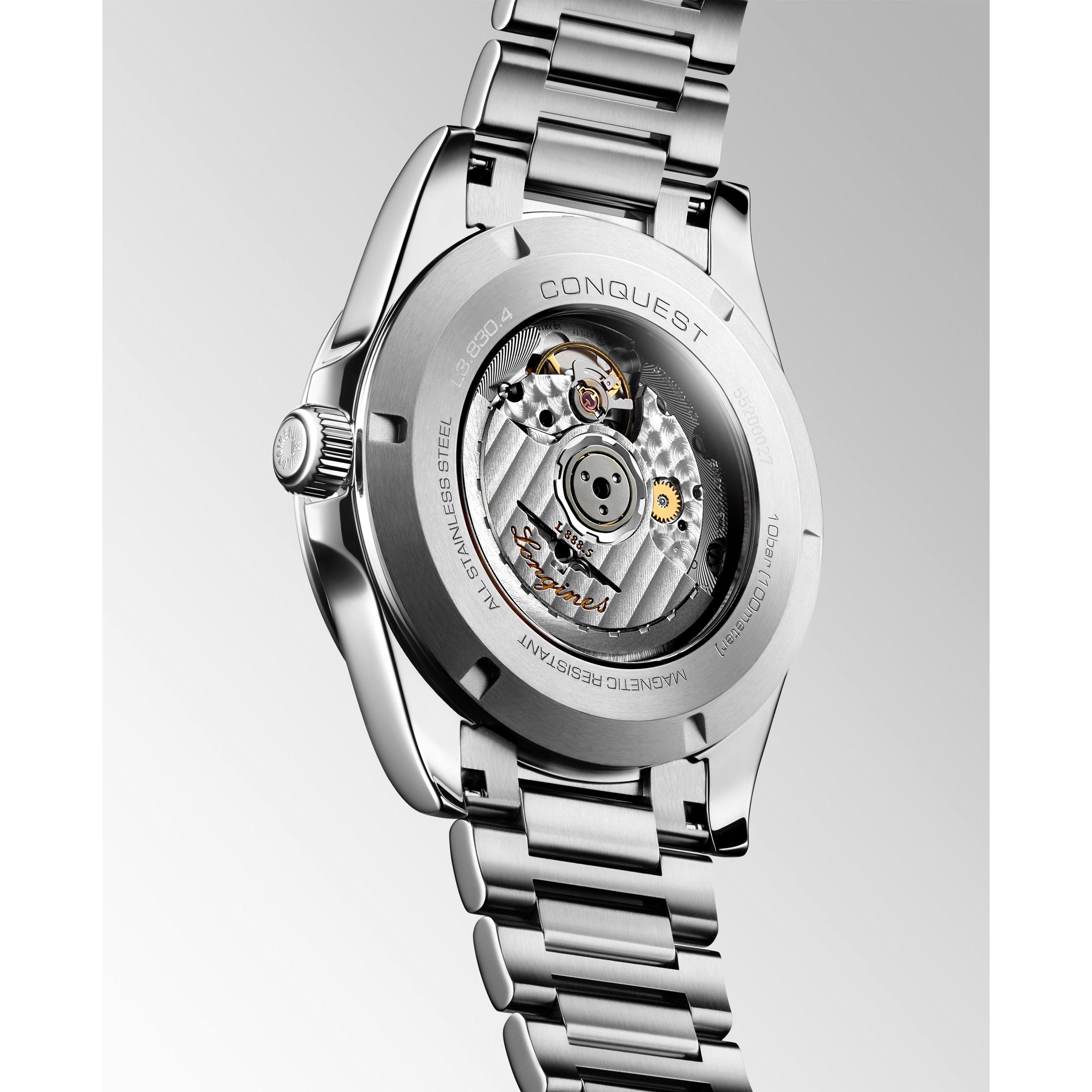 Conquest ss blu dial dte blt auto wtch