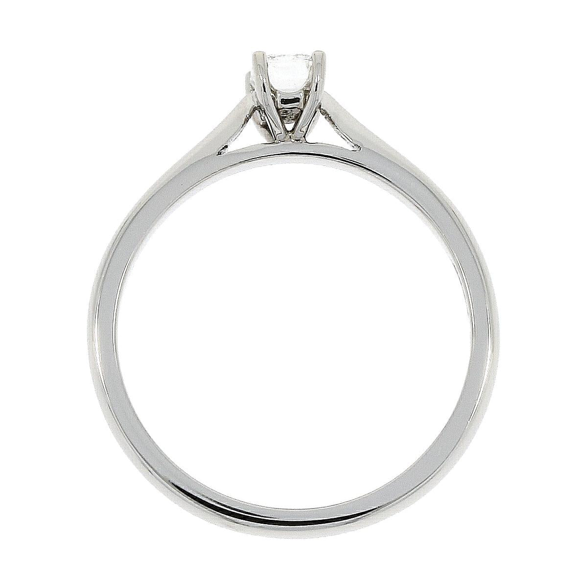 Platinum claw set emerald cut Diamond solitaire ring