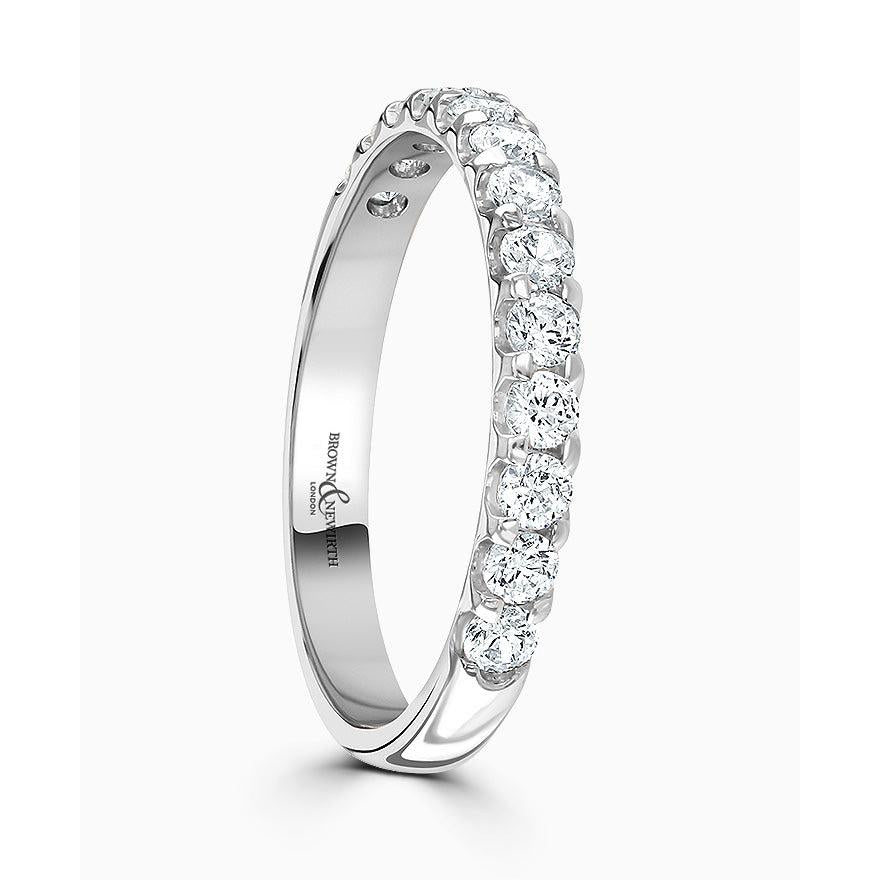 Platinum Diamond Half Eternity Ring