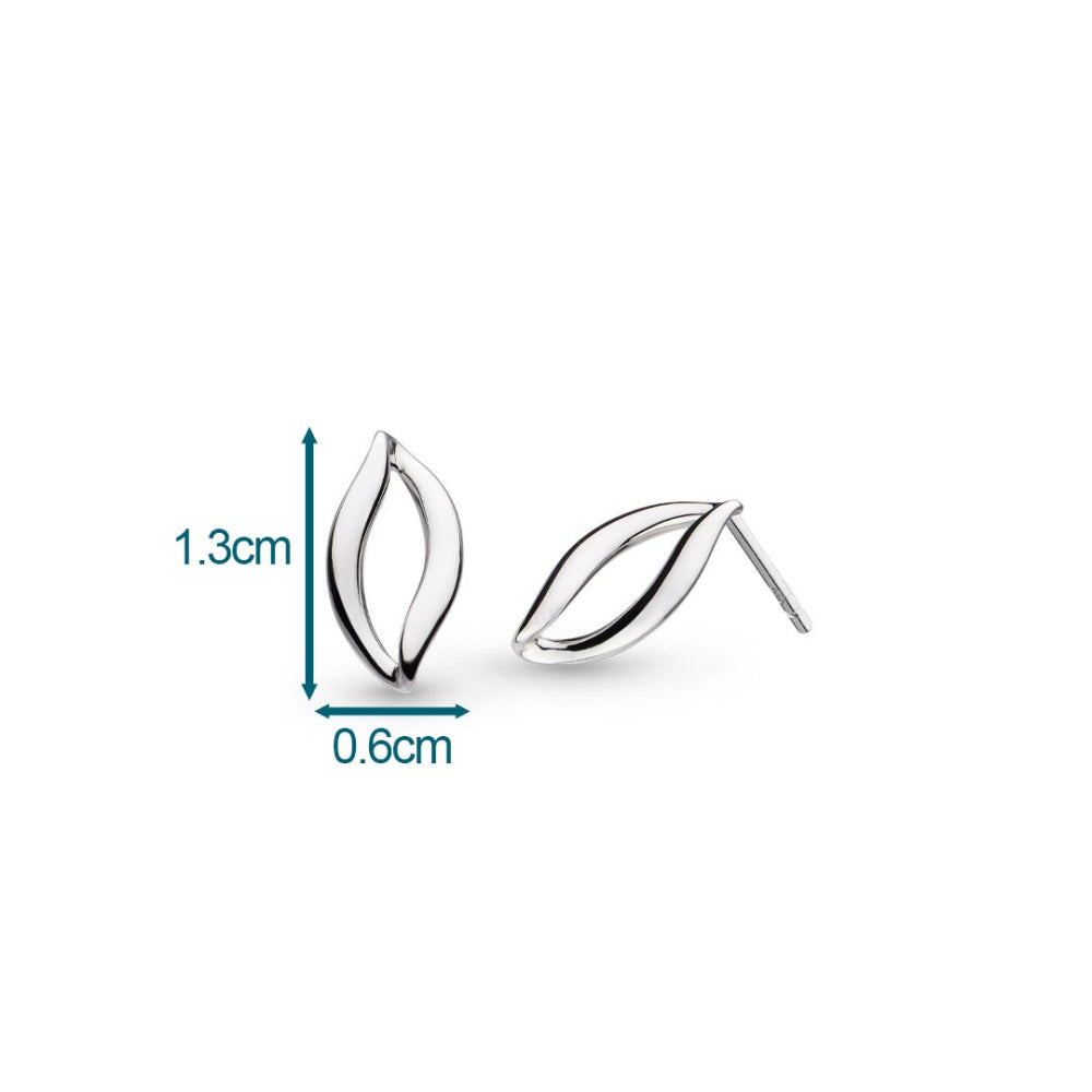 Silver Entwine Twine Link Stud Earrings