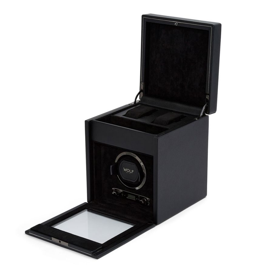 British Racing Single Watch Winder w/ Storage - Black
