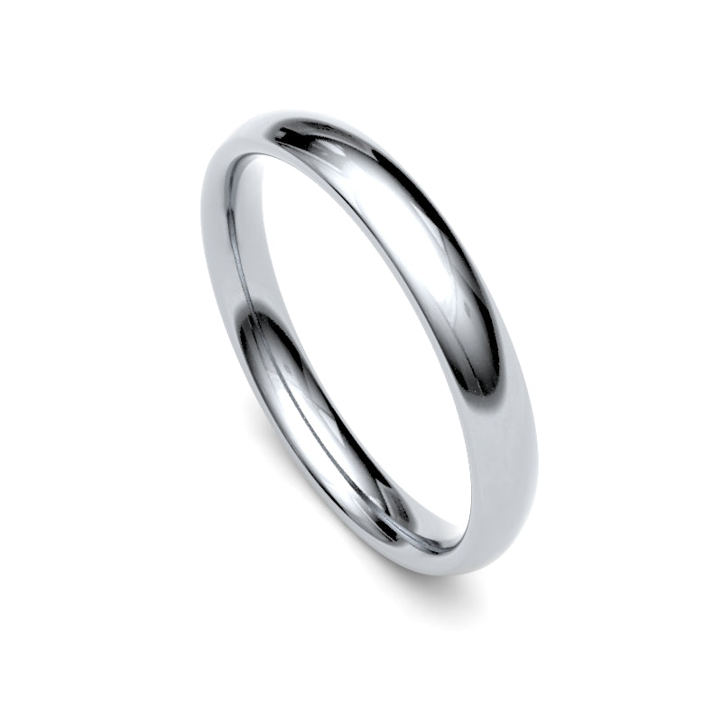 Pall500 3mm med trad court pln wedd band