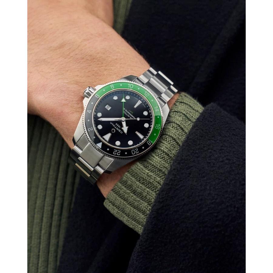 DS Action GMT ss blk dial dte blk+grn bzl blt pow-80 auto wtch