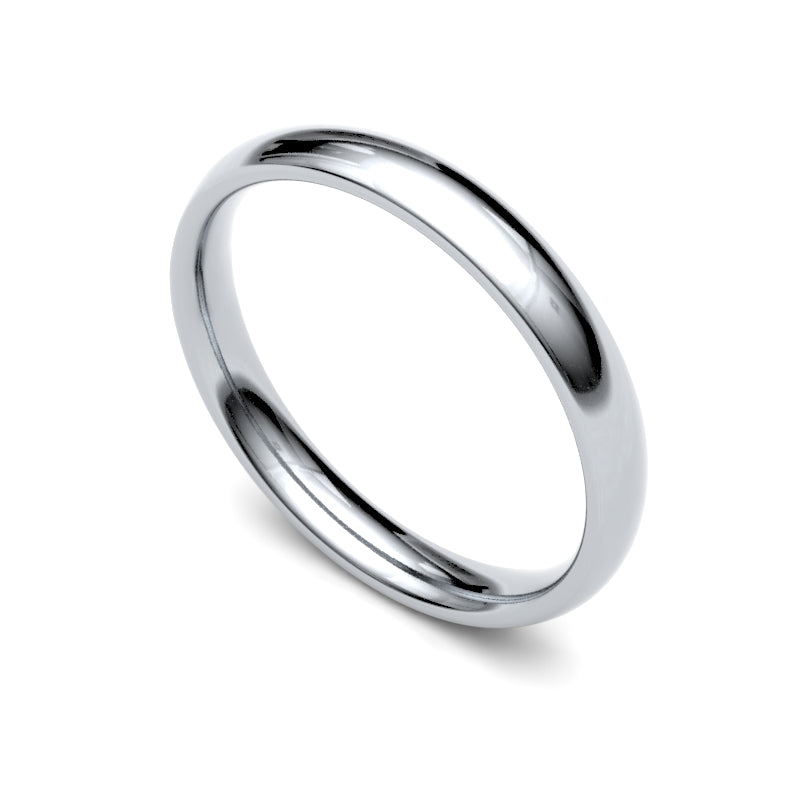 Arg 2.5mm med trad court plain wedd band