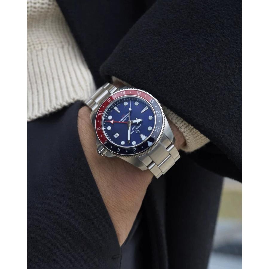 DS Action GMT ss blu dial dte red+blu bzl blt pow-80 auto wtch