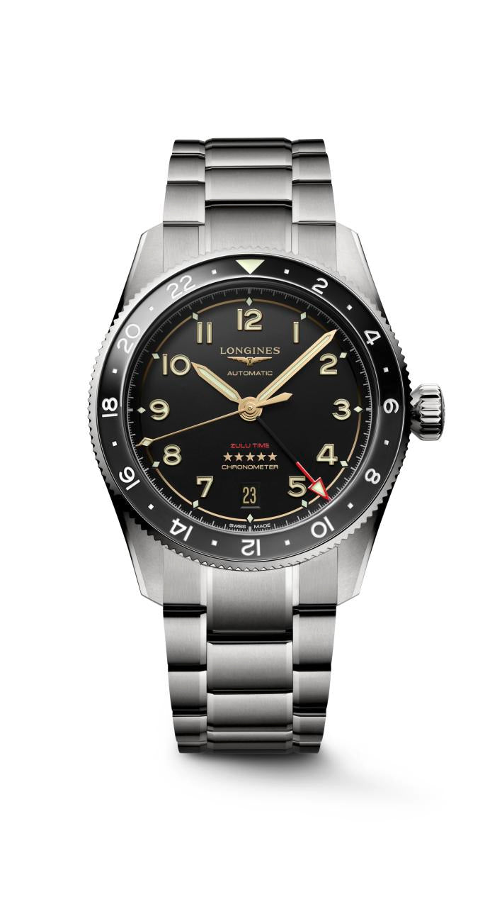 Spirit Zulu Time GMT titnm blk arab dial blk+gry bzl blt auto wtch
