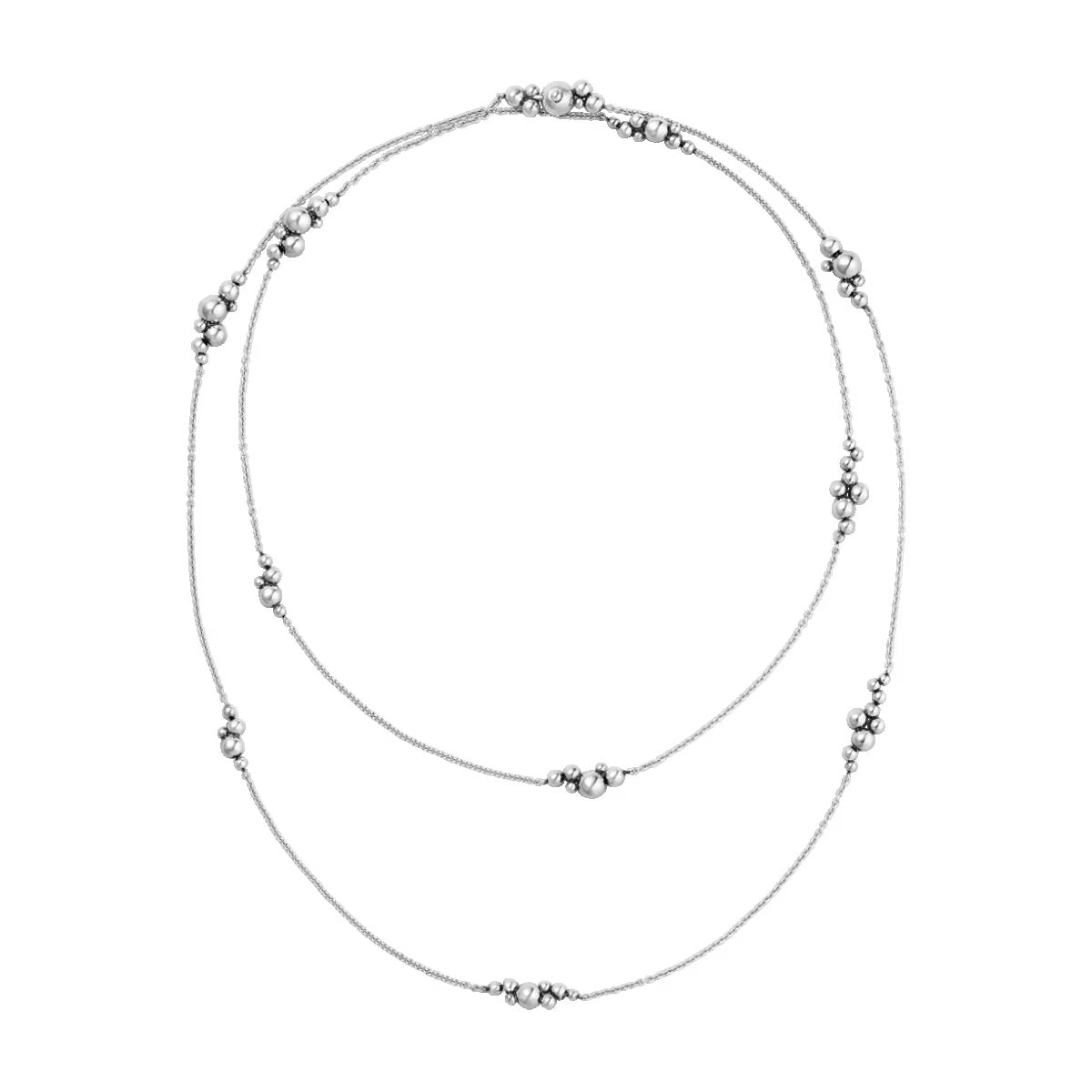 Silver Grapes Sautoir Necklace