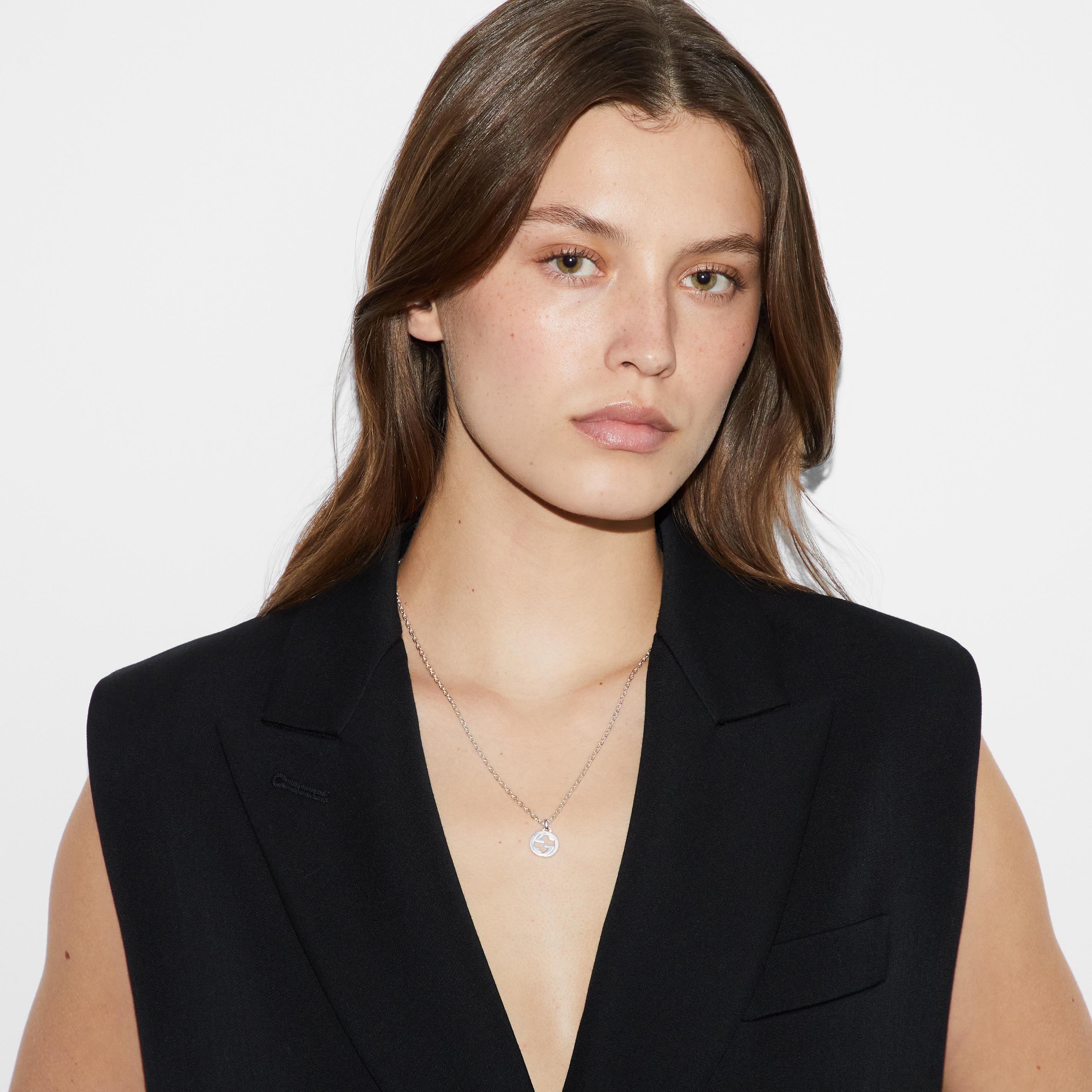INTERLOCKING CHAIN NECKLACE - STERLING SILVER
