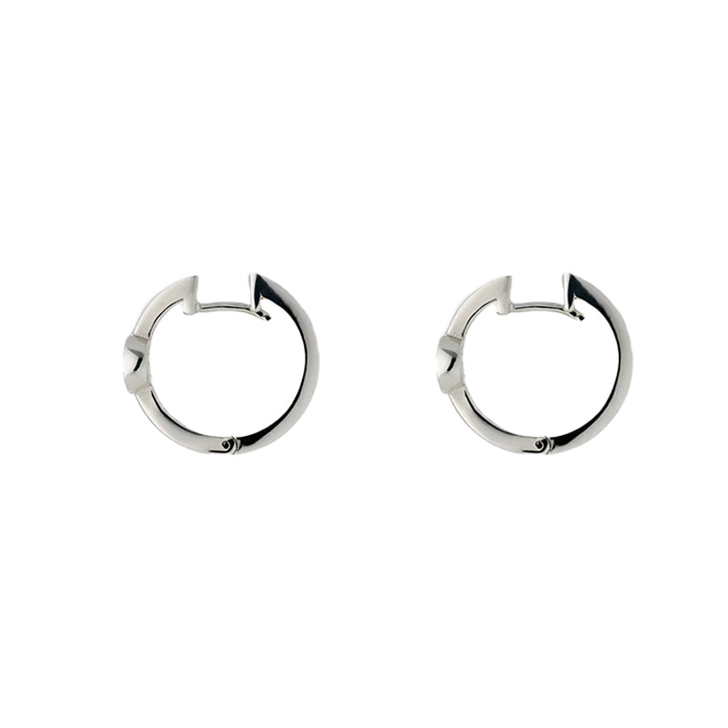 INTERLOCKING HOOP EARRINGS - STERLING SILVER