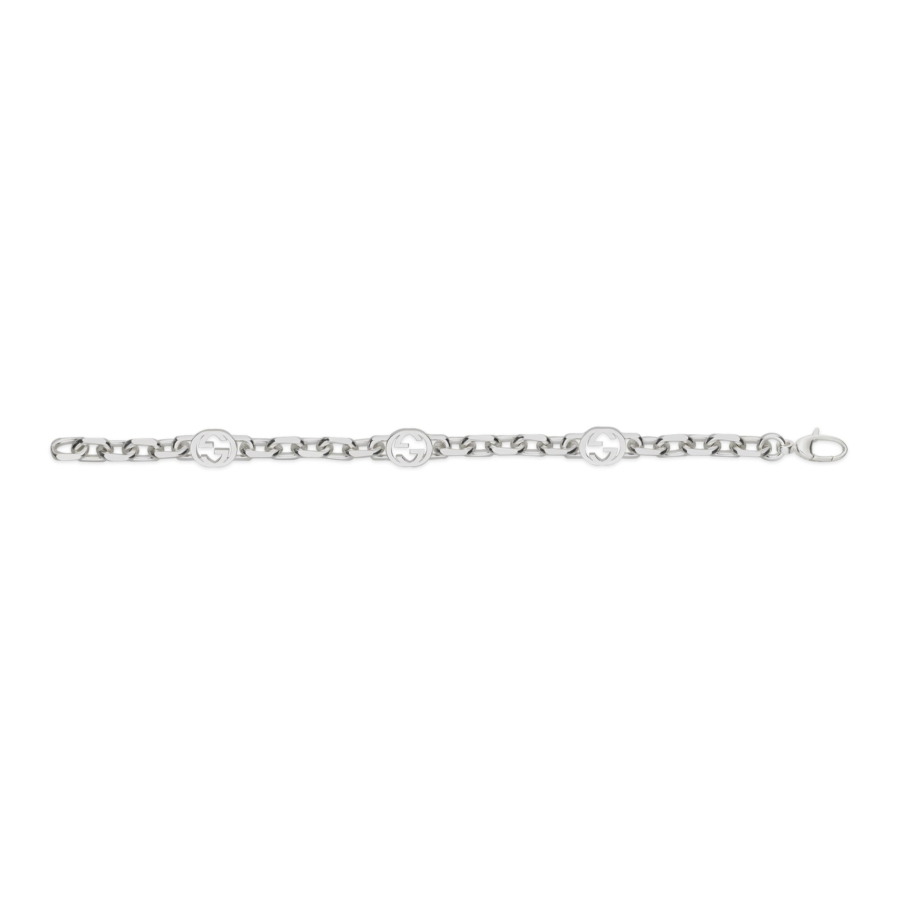 INTERLOCKING CHAIN BRACELET - STERLING SILVER