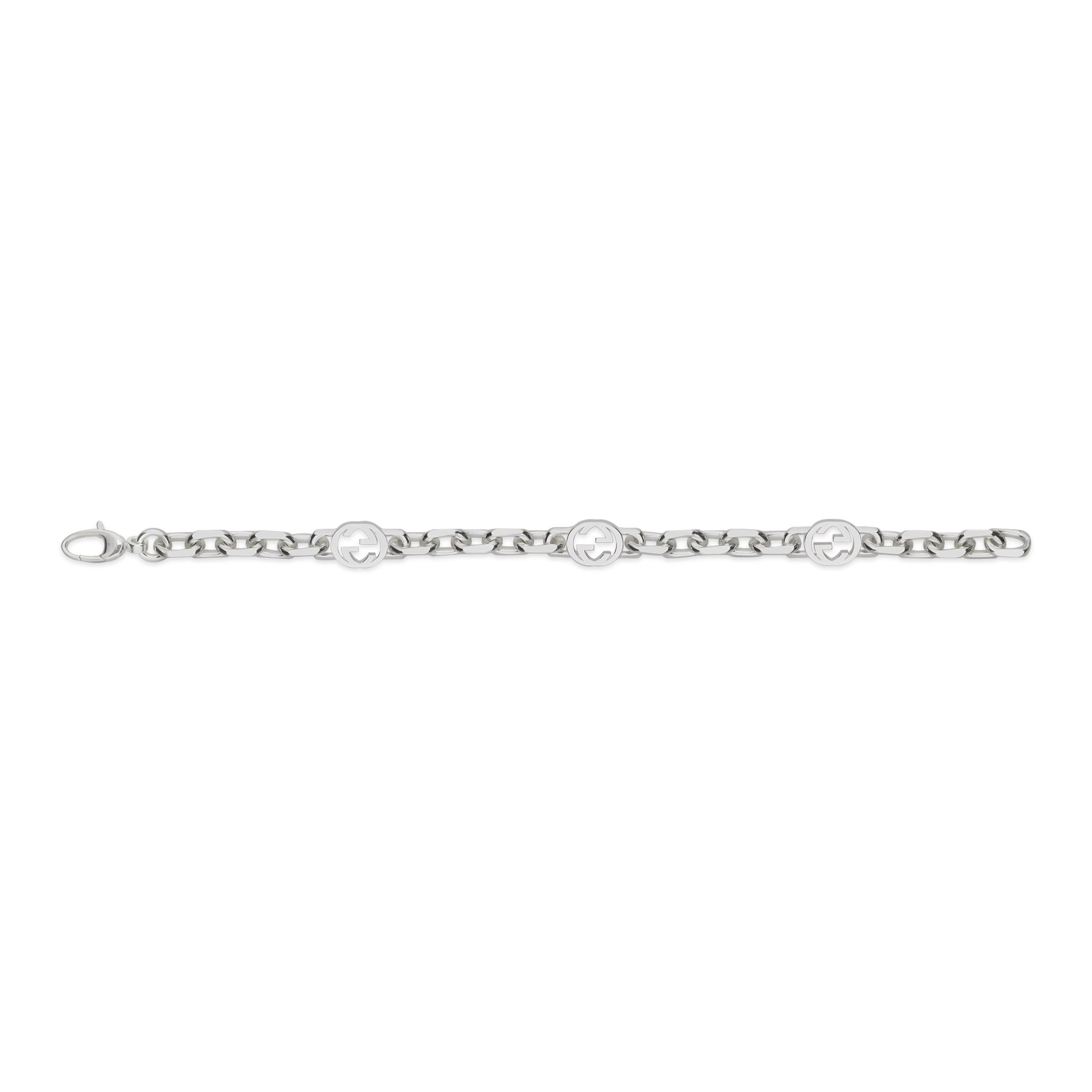 INTERLOCKING CHAIN BRACELET - STERLING SILVER