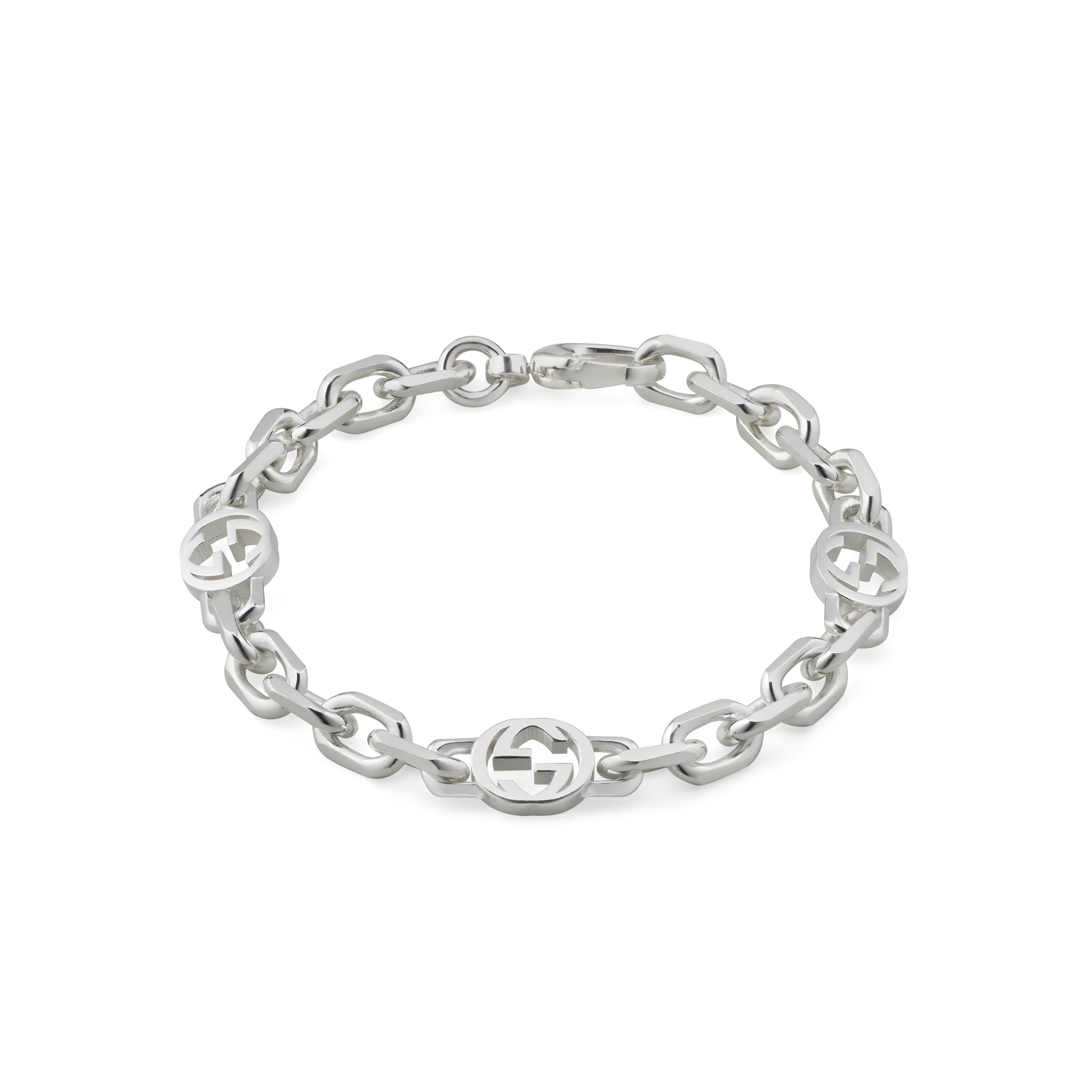 INTERLOCKING CHAIN BRACELET - STERLING SILVER