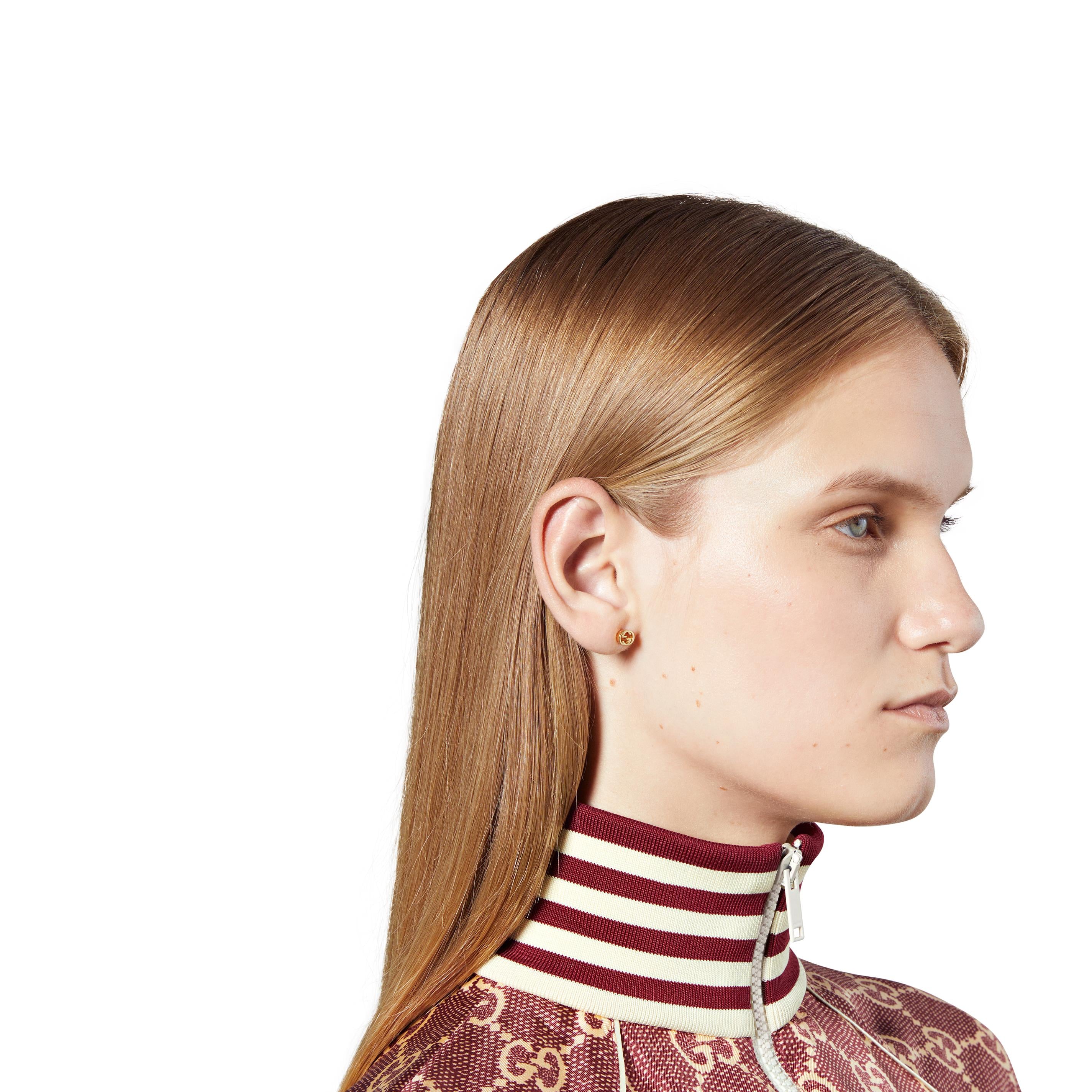 INTERLOCKING 18K GOLD EARRINGS