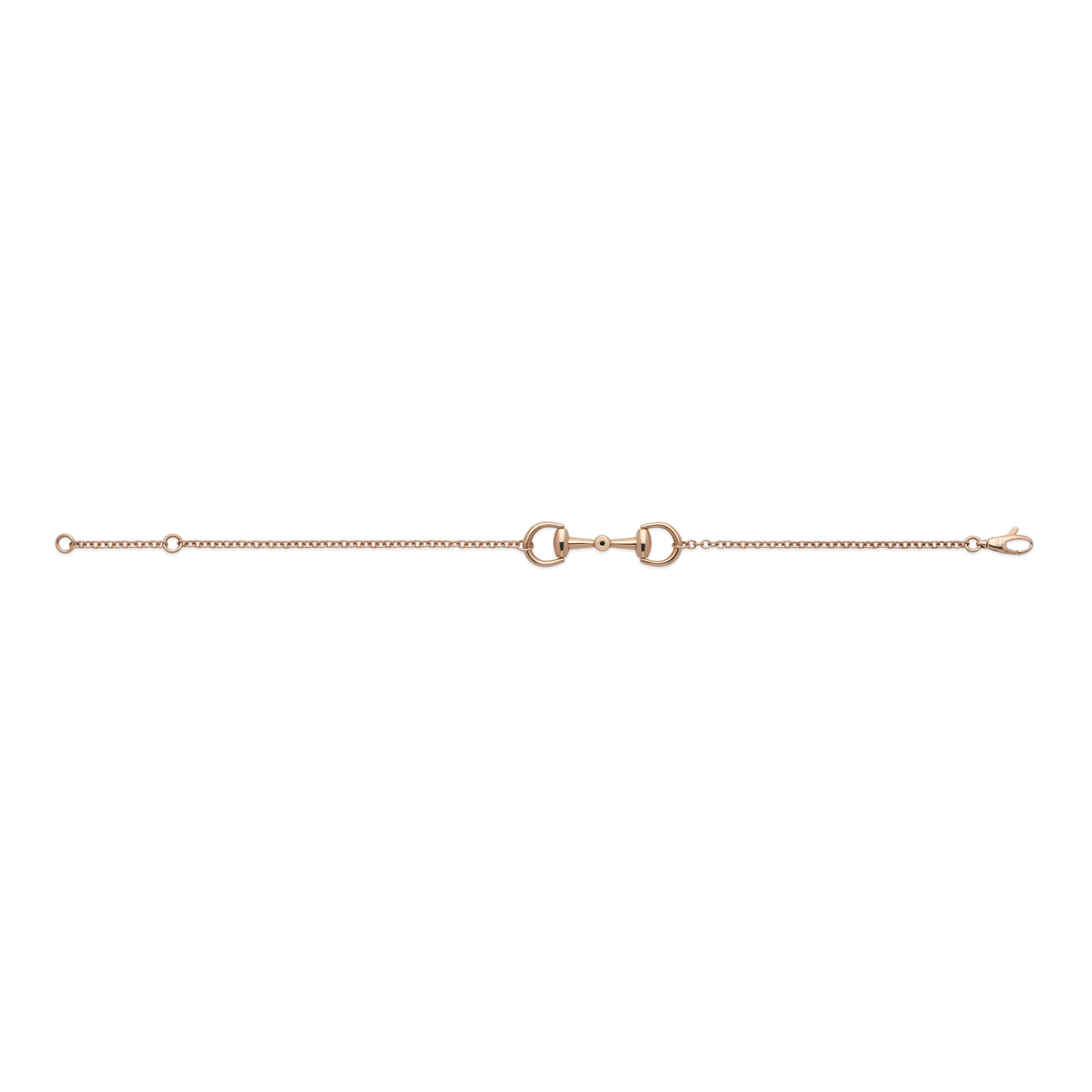 HORSEBIT DIAMOND CHAIN BRACELET 18K ROSE GOLD