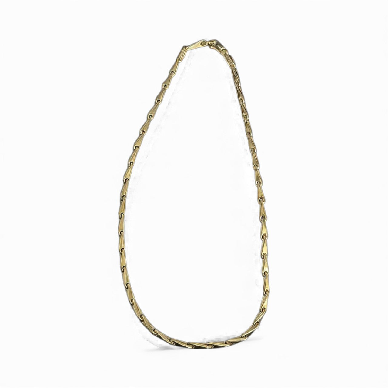 9ct yellow gold arrowhead link necklet