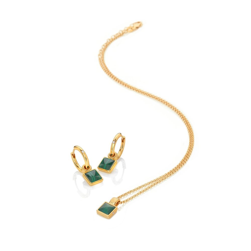 HD X JJ Revive Malachite Pendant and Earring Set