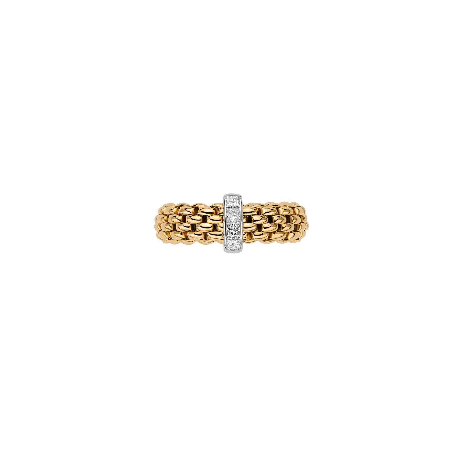 Vendome 18ct Yellow and White gold Diamond Set Ring