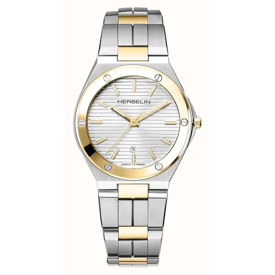 Cap Camarat Dame watch on stainless steel and yellow gold PVD bracelet with a quartz movement