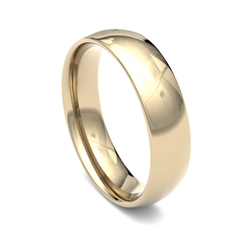18ct y/g 5mm trad court band