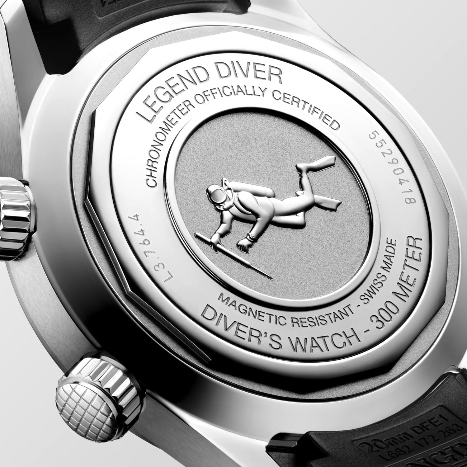 Legend Diver blc dial blk sil strap auto watch