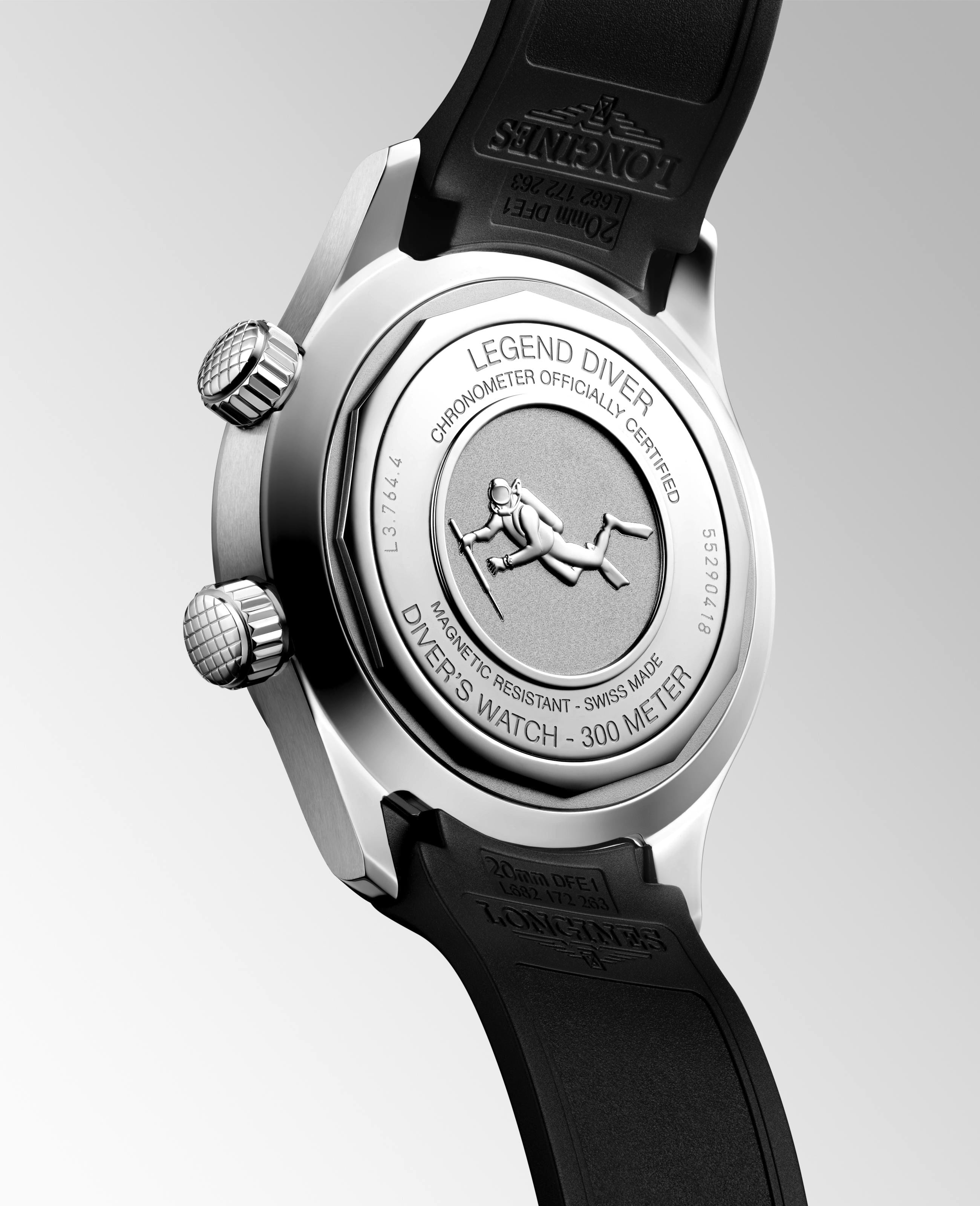 Legend Diver blc dial blk sil strap auto watch