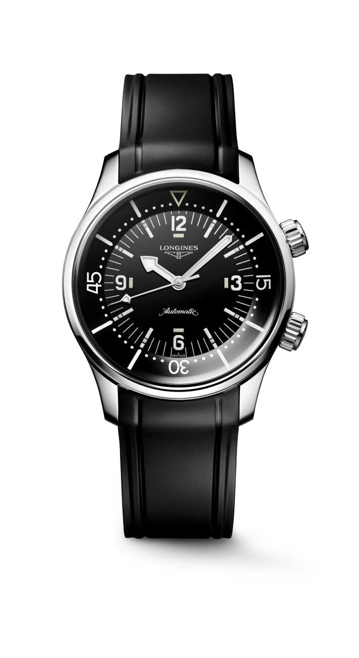 Legend Diver blc dial blk sil strap auto watch