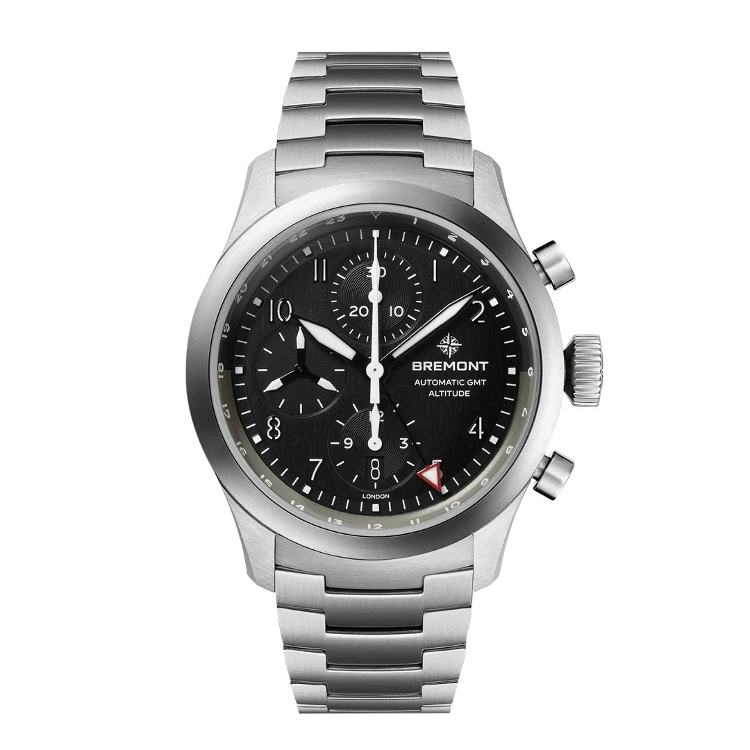 Altitude Chronograph 42mm Steel Black Dial Bracelet Watch