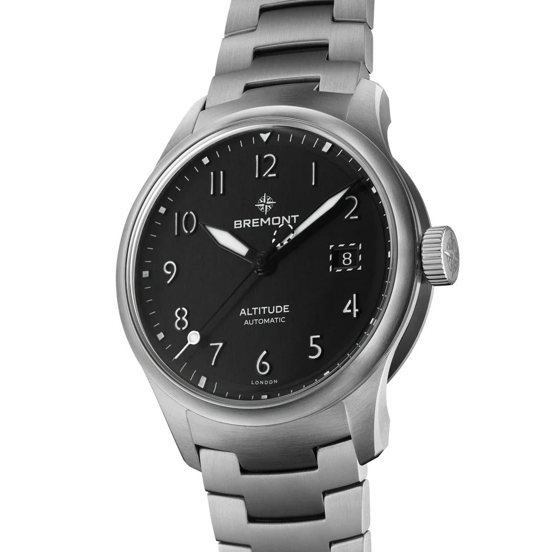 Altitude 39mm Date SS Blk Bracelet
