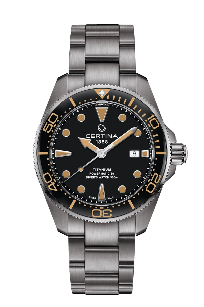 DS Action Ti Blk dail bracelet watch