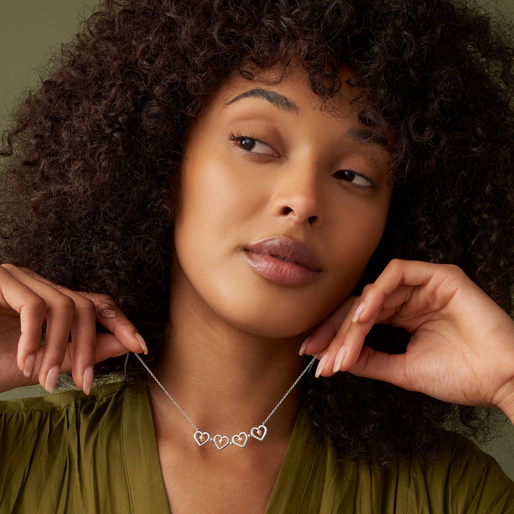 Clogau Tree of Life multi-heart sterling silver necklace